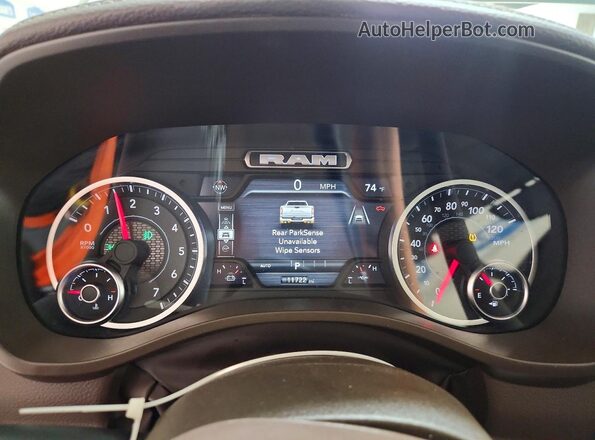 1C6SRFJP2TN293752 2026 RAM 1500 White Widok zestawu wskaźników