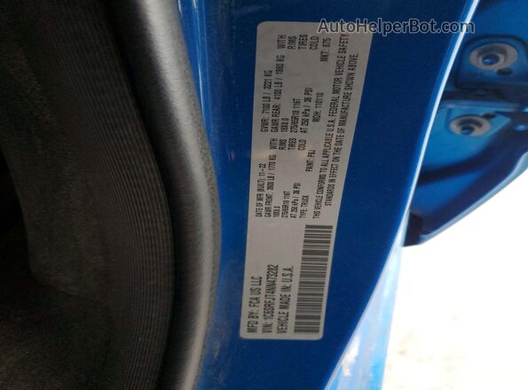 1C6SRFJT4NN473282 2022 RAM 1500 Blue Շարժիչի բաժամունքի տեսք