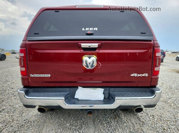 1C6SRFJT6KN675746 2019 RAM 1500 Maroon Rear view