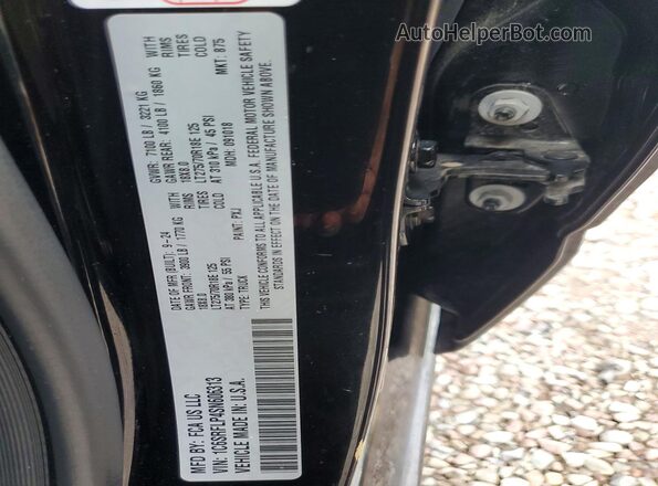 1C6SRFLP4SN606313 2025 RAM 1500 Black Widok naklejki z numerem VIN