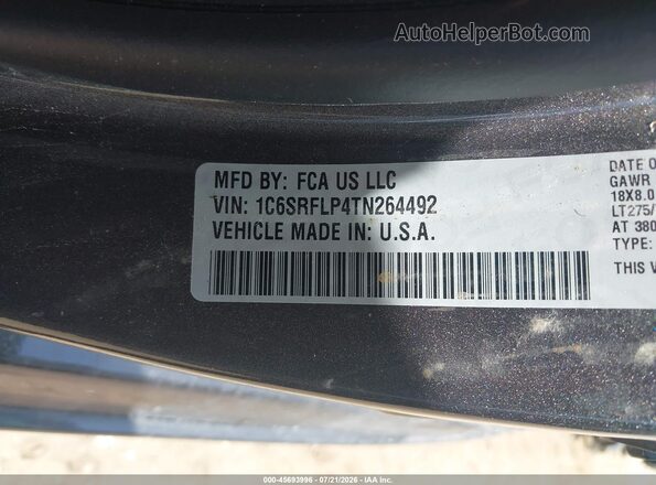 1C6SRFLP4TN264492 2026 RAM 1500 Gray Engine compartment view