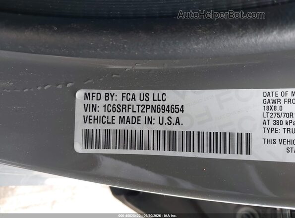 1C6SRFLT2PN694654 2023 RAM 1500 Серый Вид подкапотного пространства