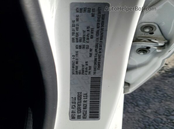 1C6SRFMT8LN326312 2020 RAM 1500 White VIN კოდის სტიკერის ხედი