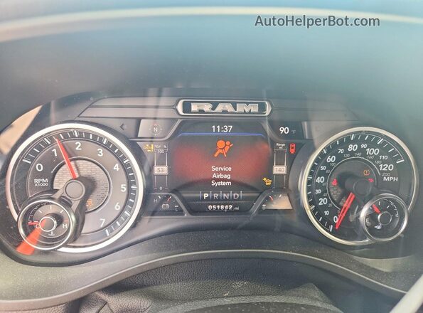 1C6SRFMT9MN819448 2021 RAM 1500 Gray Widok zestawu wskaźników
