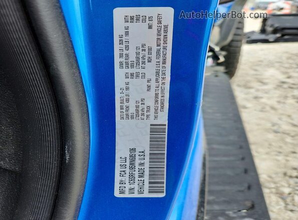 1C6SRFU95MN685106 2021 RAM 1500 Blue Вид наклейки з VIN-кодом