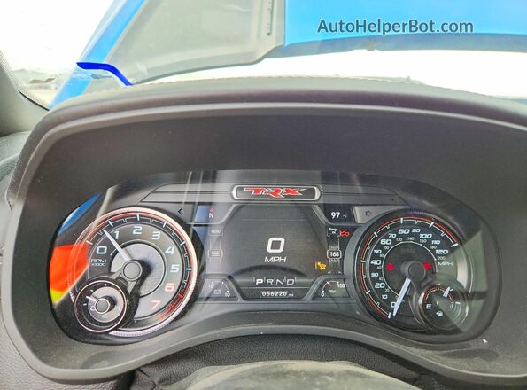 1C6SRFU95MN685106 2021 RAM 1500 Blue Вид щитка приладів
