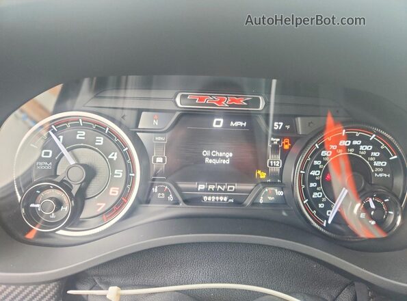 1C6SRFU97MN717134 2021 RAM 1500 Gray Instrument cluster view