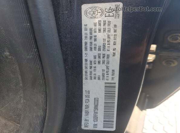 1C6SRFWT5MN633323 2021 RAM 1500 Black VIN sticker view