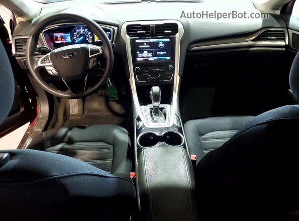 1FA6P0H79G5110376 2016 FORD FUSION Red Dashboard view