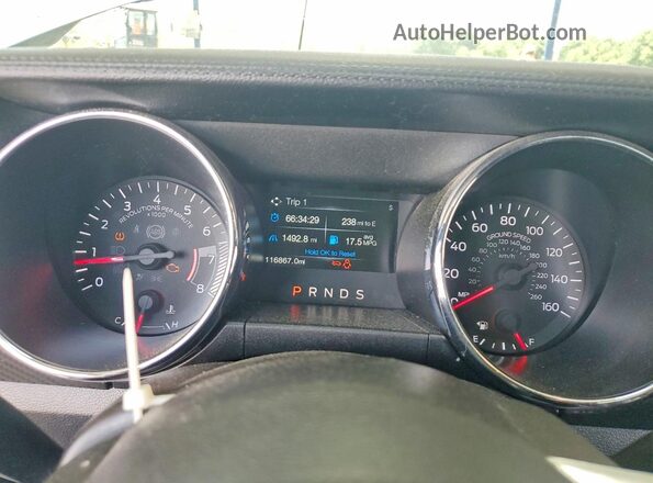 1FA6P8AM0G5207853 2016 FORD MUSTANG White Instrument cluster view