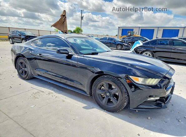 1FA6P8AM0H5226954 2017 FORD MUSTANG Черный Передняя правая четверть