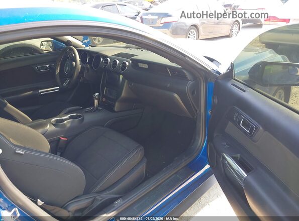 1FA6P8AM0H5254110 2017 FORD MUSTANG Синий Вид салона спереди