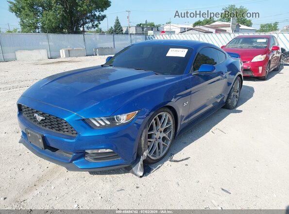 1FA6P8AM0H5254110 2017 FORD MUSTANG Синий Передняя левая четверть
