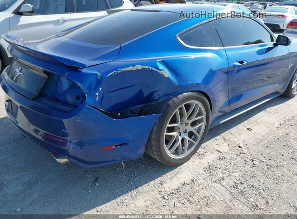 1FA6P8AM0H5254110 2017 FORD MUSTANG Синий Вид спереди