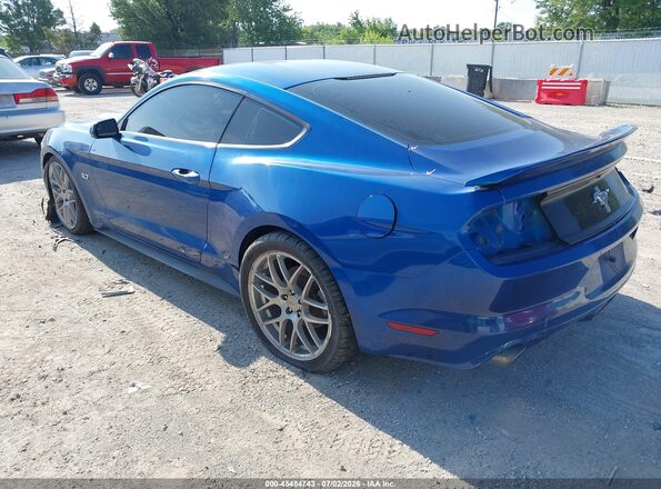 1FA6P8AM0H5254110 2017 FORD MUSTANG Синий Задняя левая четверть