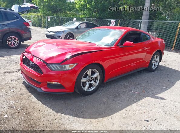 1FA6P8AM4G5321578 2016 FORD MUSTANG Красный Передняя левая четверть