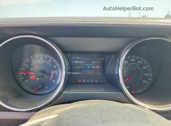 1FA6P8AM8G5257366 2016 FORD MUSTANG Синий Вид щитка приборов