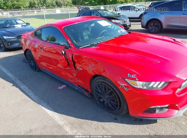 1FA6P8CF0H5255322 2017 FORD MUSTANG Красный Вид спереди