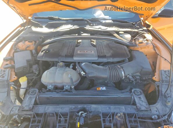 1FA6P8CF0J5110383 2018 FORD MUSTANG Orange Вид задньої частини салону