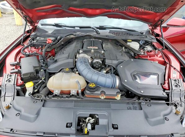 1FA6P8CF0K5202904 2019 FORD MUSTANG Red Vista interior trasera