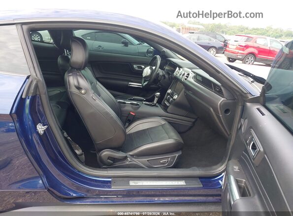 1FA6P8CF0K5204099 2019 FORD MUSTANG Blue Вид салону спереду