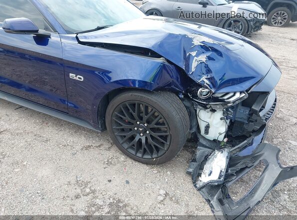1FA6P8CF0K5204099 2019 FORD MUSTANG Blue Вид спереду