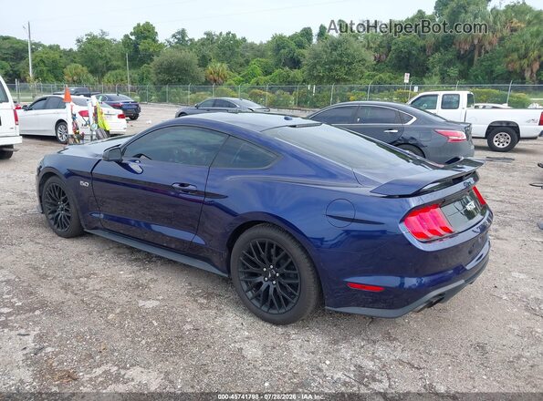 1FA6P8CF0K5204099 2019 FORD MUSTANG Blue Задня ліва чверть