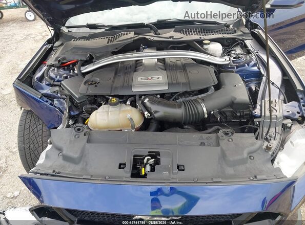 1FA6P8CF0K5204099 2019 FORD MUSTANG Blue Вид ззаду