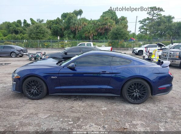 1FA6P8CF0K5204099 2019 FORD MUSTANG Blue Панорамний вид салону 360°