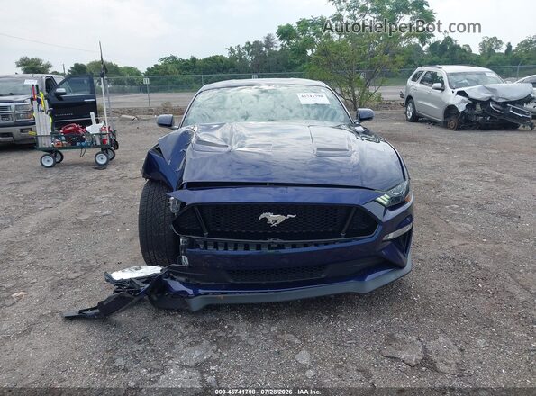 1FA6P8CF0K5204099 2019 FORD MUSTANG Blue Вид щитка приладів