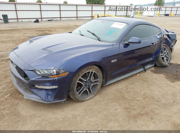 1FA6P8CF0L5155035 2020 FORD MUSTANG Blue Передня ліва чверть