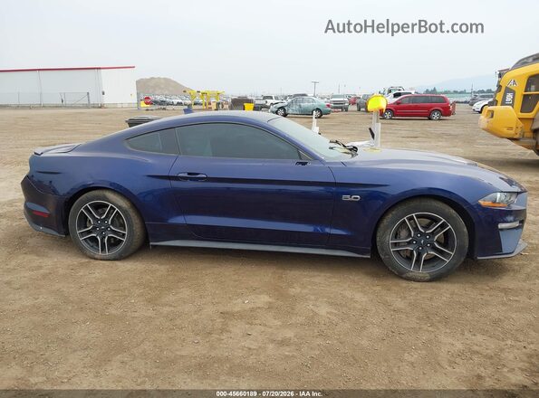 1FA6P8CF0L5155035 2020 FORD MUSTANG Blue Вид задньої частини салону