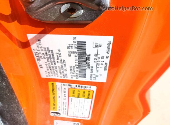 1FA6P8CF0L5181487 2020 FORD MUSTANG Orange Widok wnętrza 360 stopni