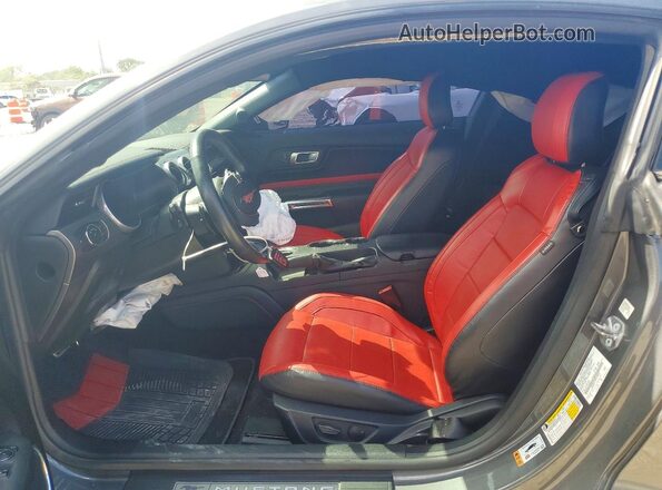 1FA6P8CF0M5148684 2021 FORD MUSTANG Серый Вид салона спереди