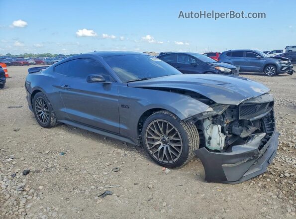 1FA6P8CF0M5148684 2021 FORD MUSTANG Серый Передняя правая четверть