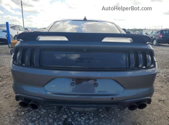 1FA6P8CF0M5148684 2021 FORD MUSTANG Серый Вид сзади