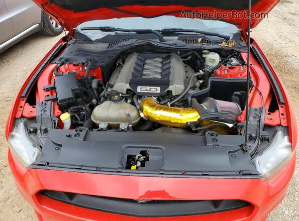 1FA6P8CF1H5208767 2017 FORD MUSTANG Красный Вид задней части салона
