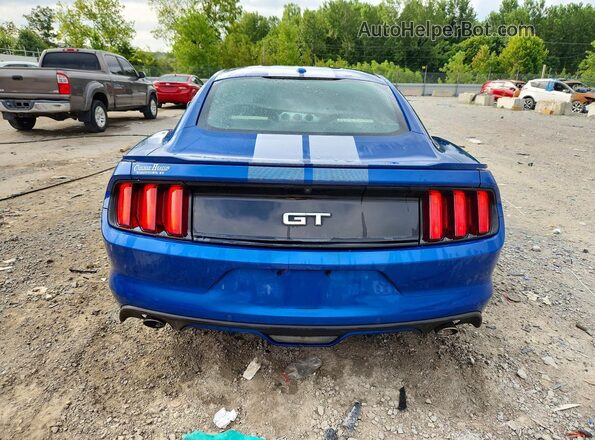 1FA6P8CF1H5301983 2017 FORD MUSTANG Синий Вид сзади
