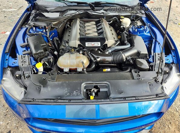 1FA6P8CF1H5301983 2017 FORD MUSTANG Синий Вид задней части салона