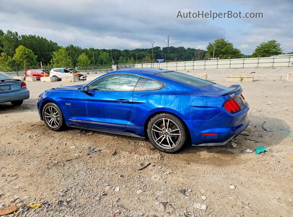 1FA6P8CF1H5301983 2017 FORD MUSTANG Синий Задняя левая четверть