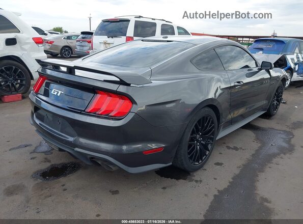 1FA6P8CF1K5188236 2019 FORD MUSTANG Gray Trasero derecho