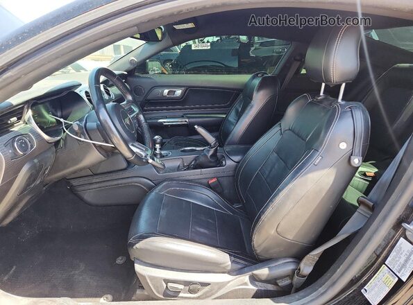 1FA6P8CF1K5192996 2019 FORD MUSTANG Black წინა სალონის ხედი