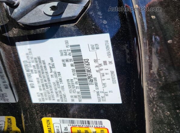 1FA6P8CF1M5116343 2021 FORD MUSTANG Black Engine compartment view
