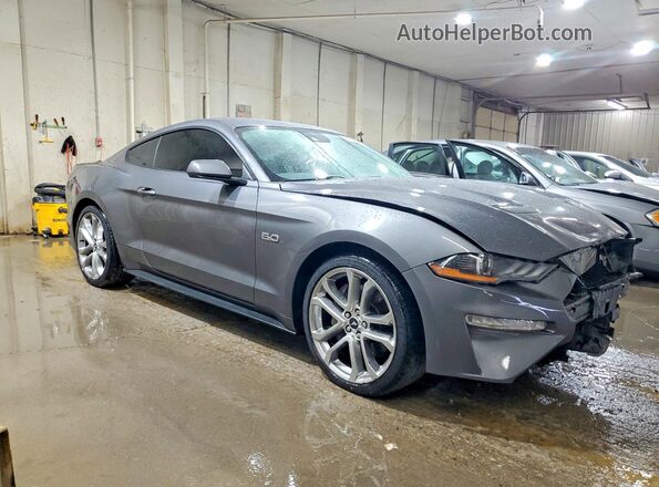 1FA6P8CF1M5154705 2021 FORD MUSTANG Угольный Передняя правая четверть