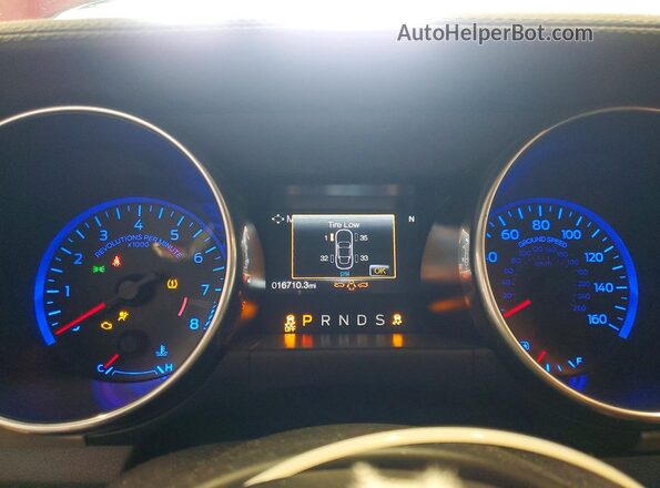 1FA6P8CF1M5156020 2021 FORD MUSTANG Red ხელსაწყოთა პანელის ხედი