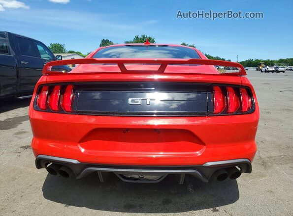 1FA6P8CF1N5111466 2022 FORD MUSTANG Red Вид ззаду