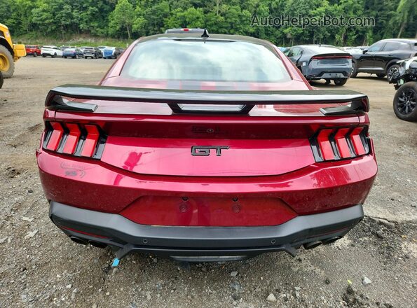 1FA6P8CF1T5401736 2026 FORD MUSTANG Red Rear view