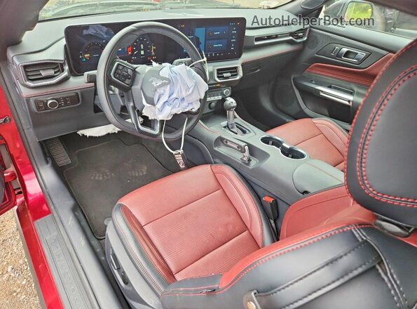 1FA6P8CF1T5401736 2026 FORD MUSTANG Red Dashboard view