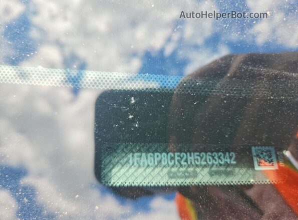 1FA6P8CF2H5263342 2017 FORD MUSTANG Red VIN sticker view