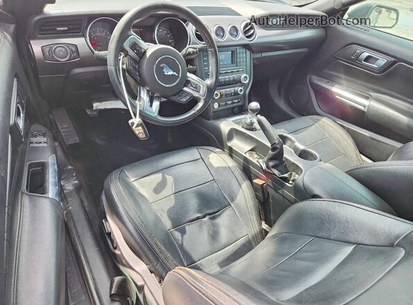 1FA6P8CF2J5127640 2018 FORD MUSTANG Black წინა პანელის ხედი